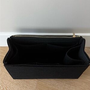 Dior large book tote organizer insert black felt